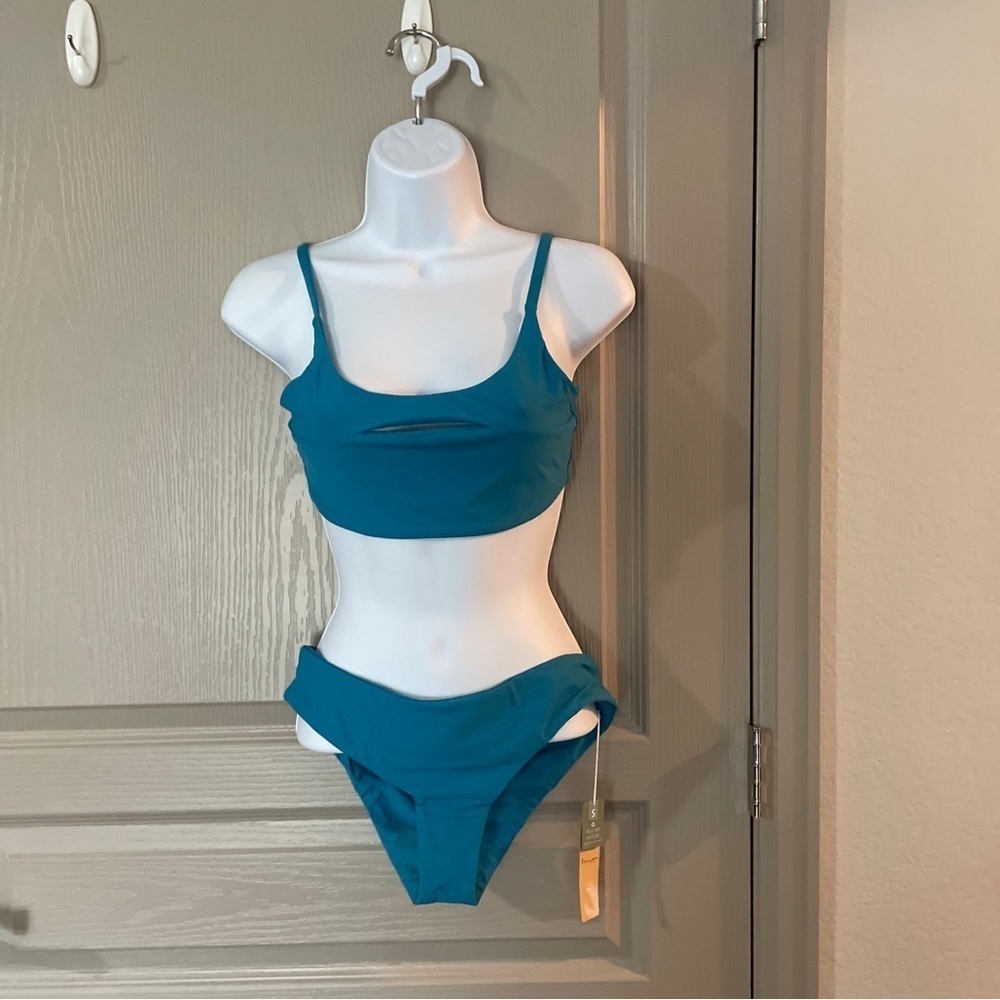 Swim Systems Womens 2 Piece Blue Bikini Small